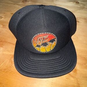 Vans Black Hat with Orange Sunset Patch